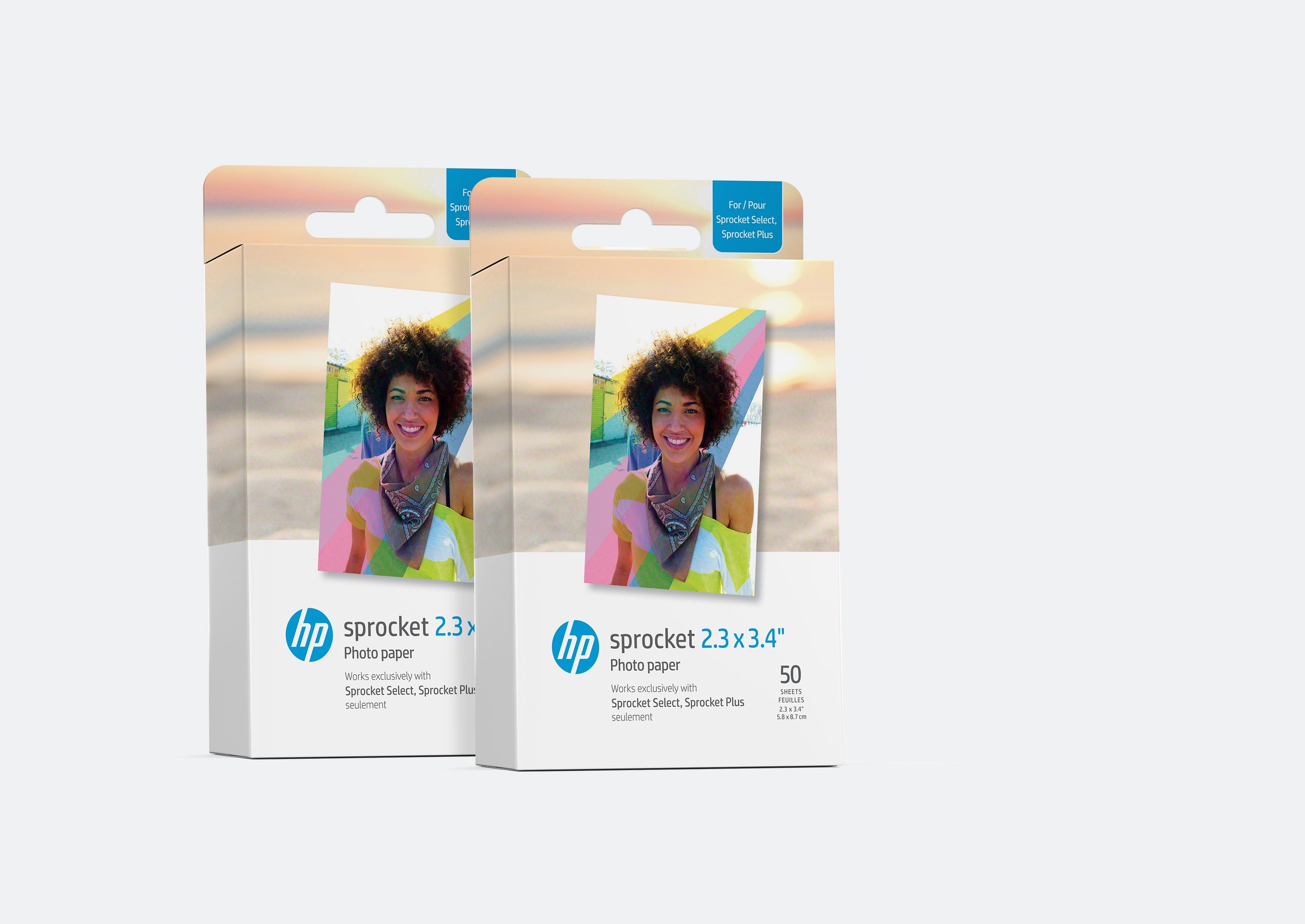 Фотобумага HP Sprocket Premium Zink с самоклеящейся основой размером 2,3 x 3,4 дюйма