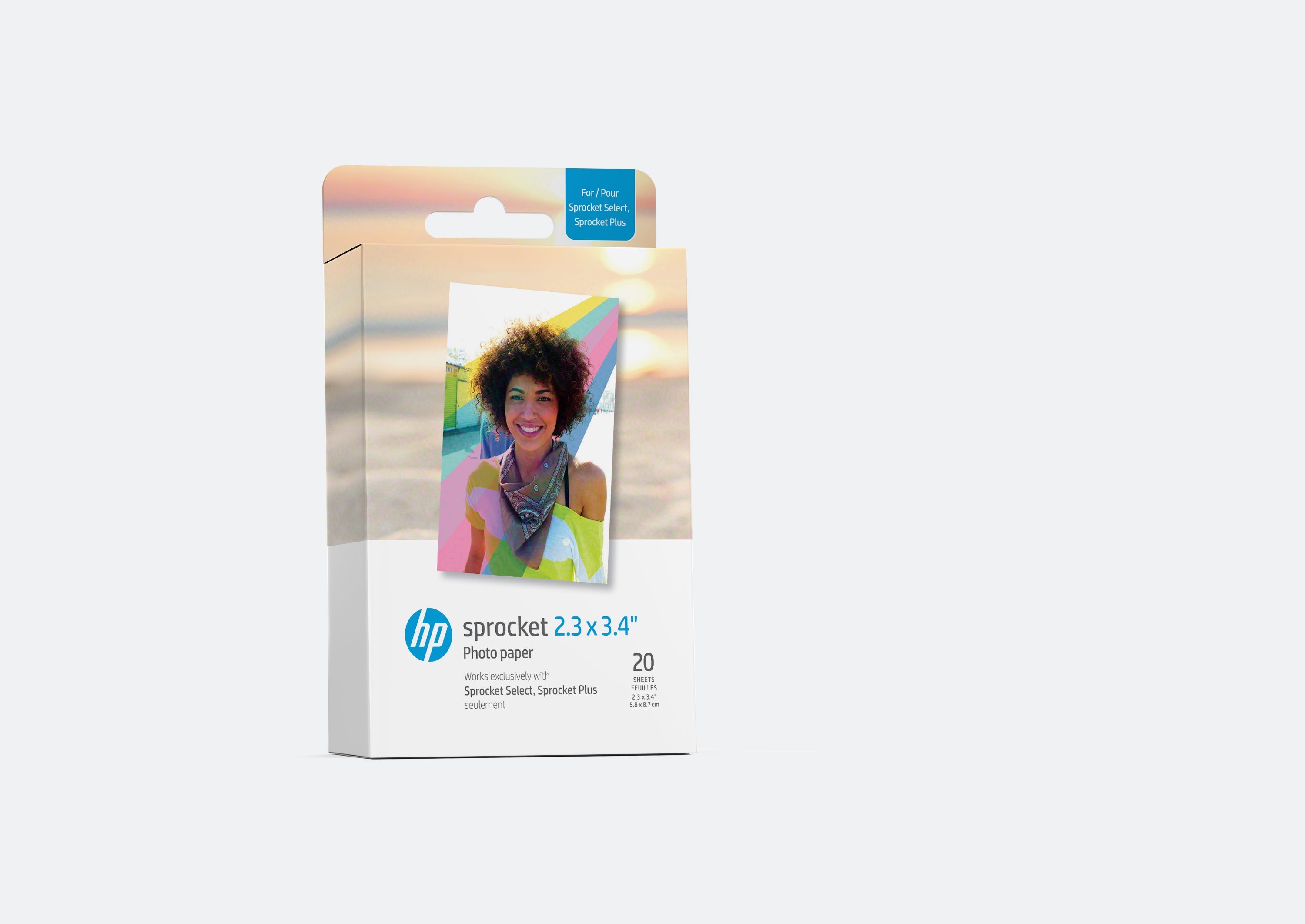 Фотобумага HP Sprocket Premium Zink с самоклеящейся основой размером 2,3 x 3,4 дюйма
