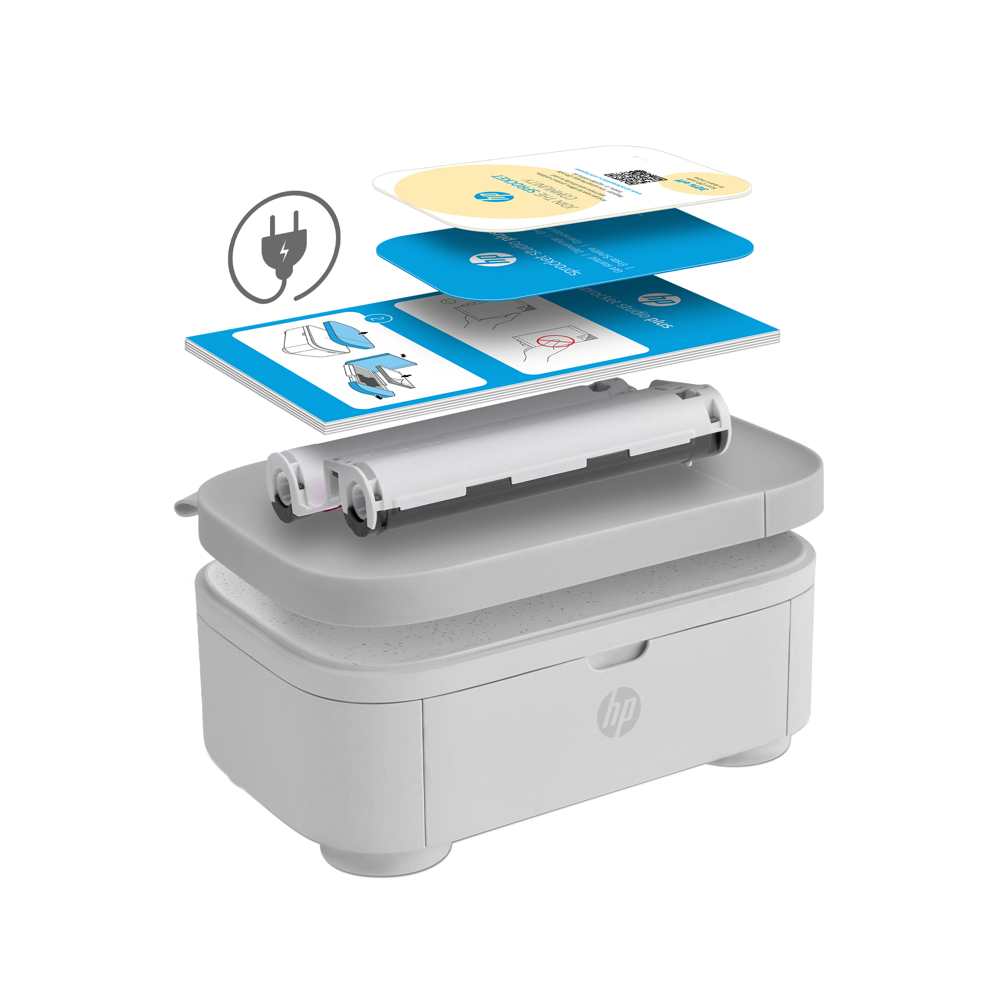 HP Sprocket Studio Plus Photo Printer -  Prints 4x6” Photos from Your iOS & Android Device Sprocket Printers