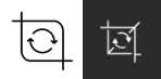 Exemplos de ícone Recortar/Girar